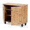 Baxton Studio Winda Modern and Contemporary Oak Brown Finished Wood 2-Door Shoe Cabinet 189-11987-ZORO - alternate 9